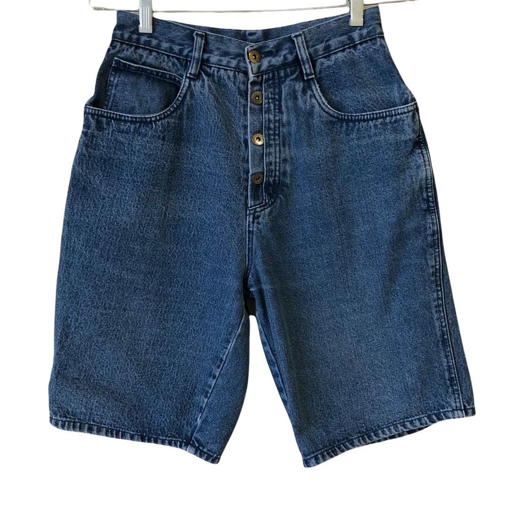 Vintage Bill Blass button fly high rise bermuda shorts 26in waist